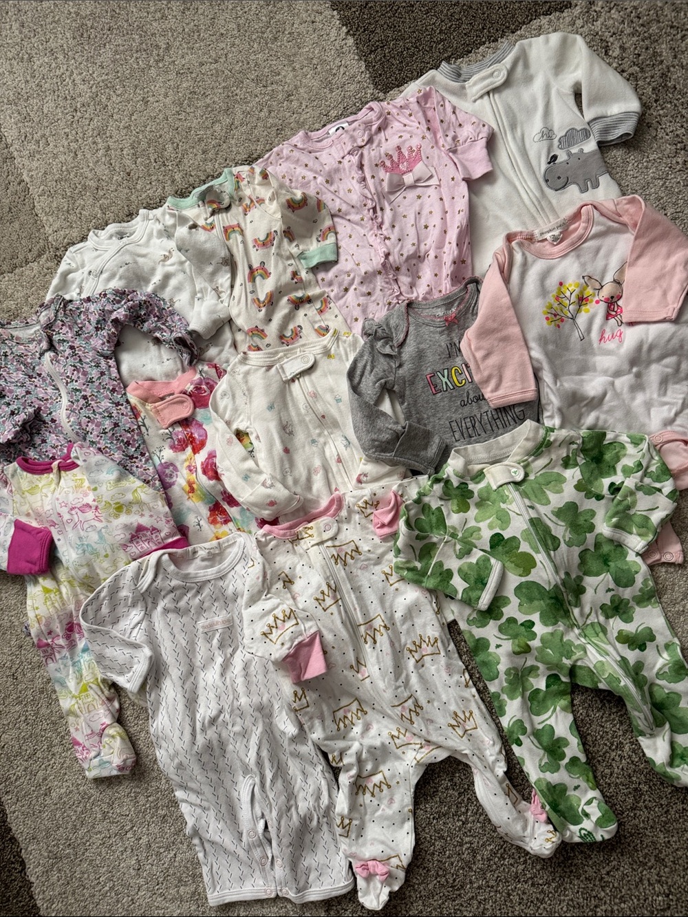 13pc Newborn Preloved Footies